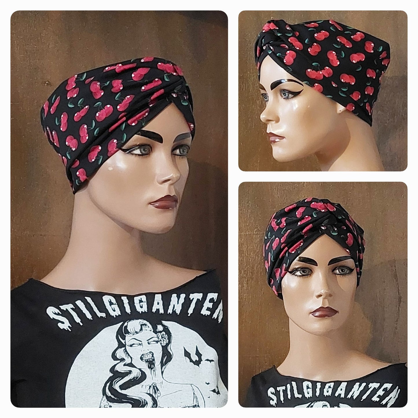 Wir rocken mit Stil - Turban Haarband "Kirschenmädel"