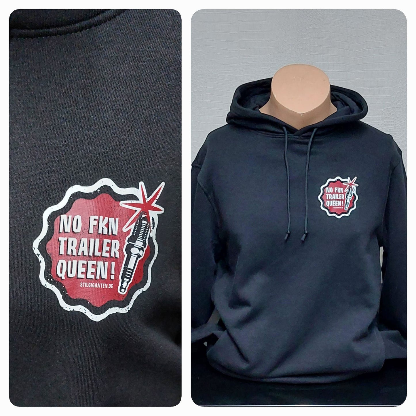 Stilgiganten Hoodie "No Fkn Trailer Queen" UNISEX