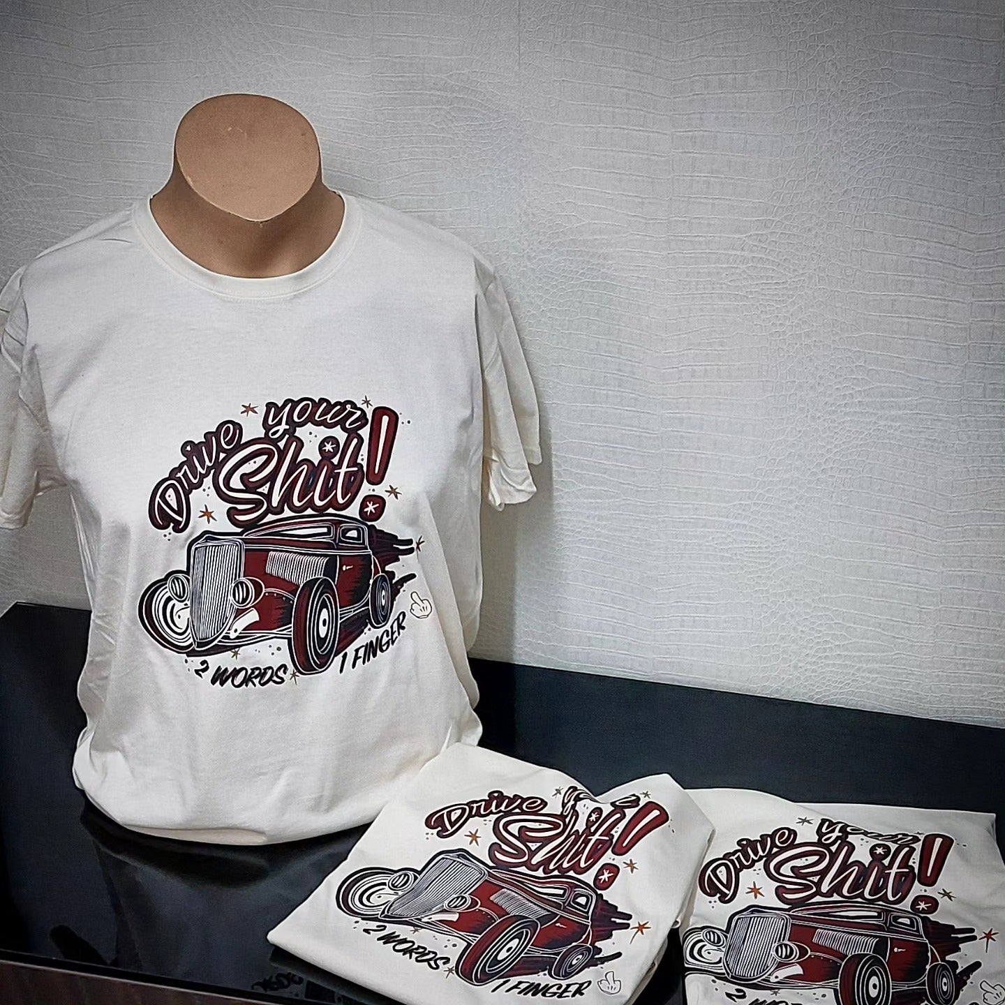 Stilgiganten Männer T - Shirt "Drive Your Sh*t - Creamy Edition"
