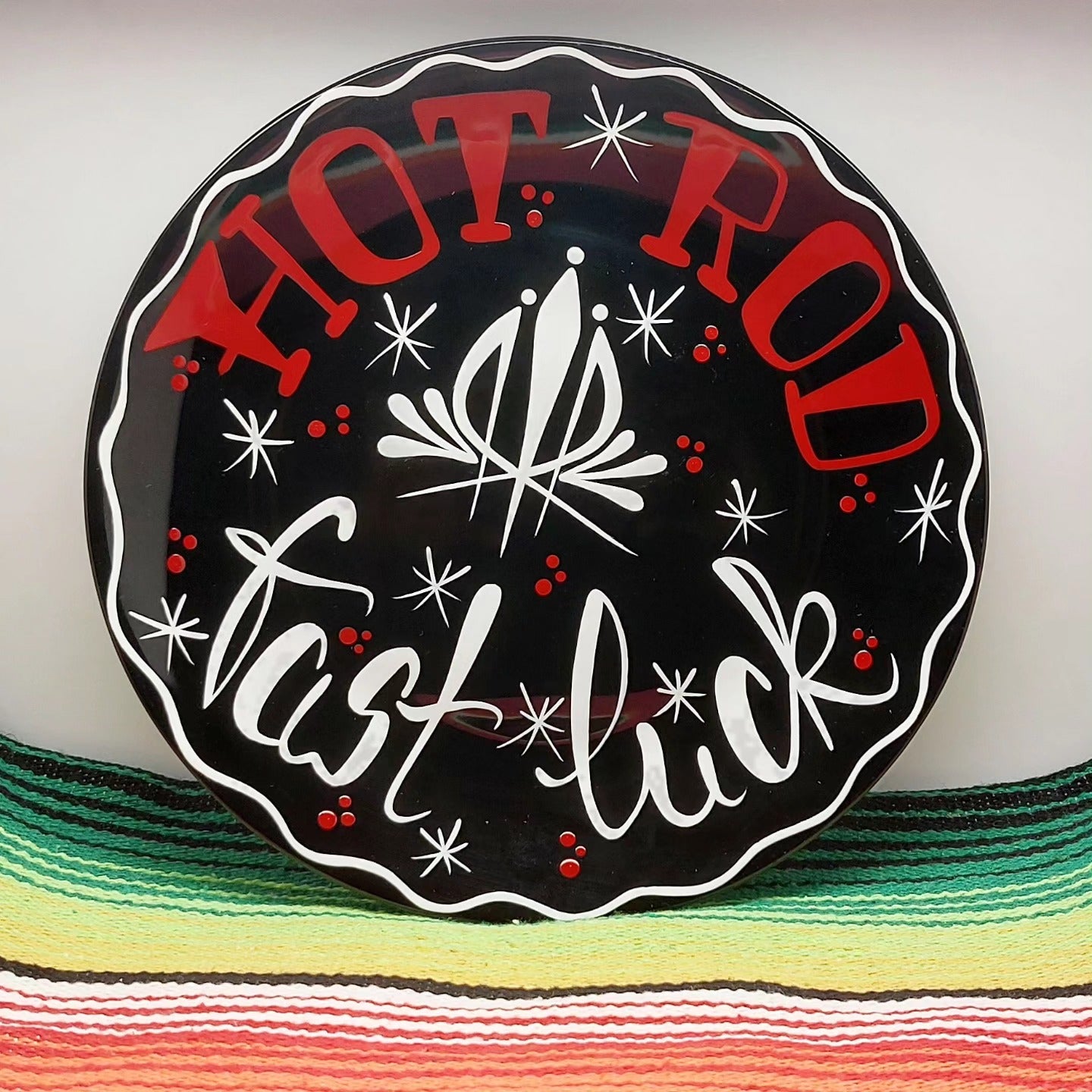 Stilgiganten Kustom Teller "HOT ROD fast luck"