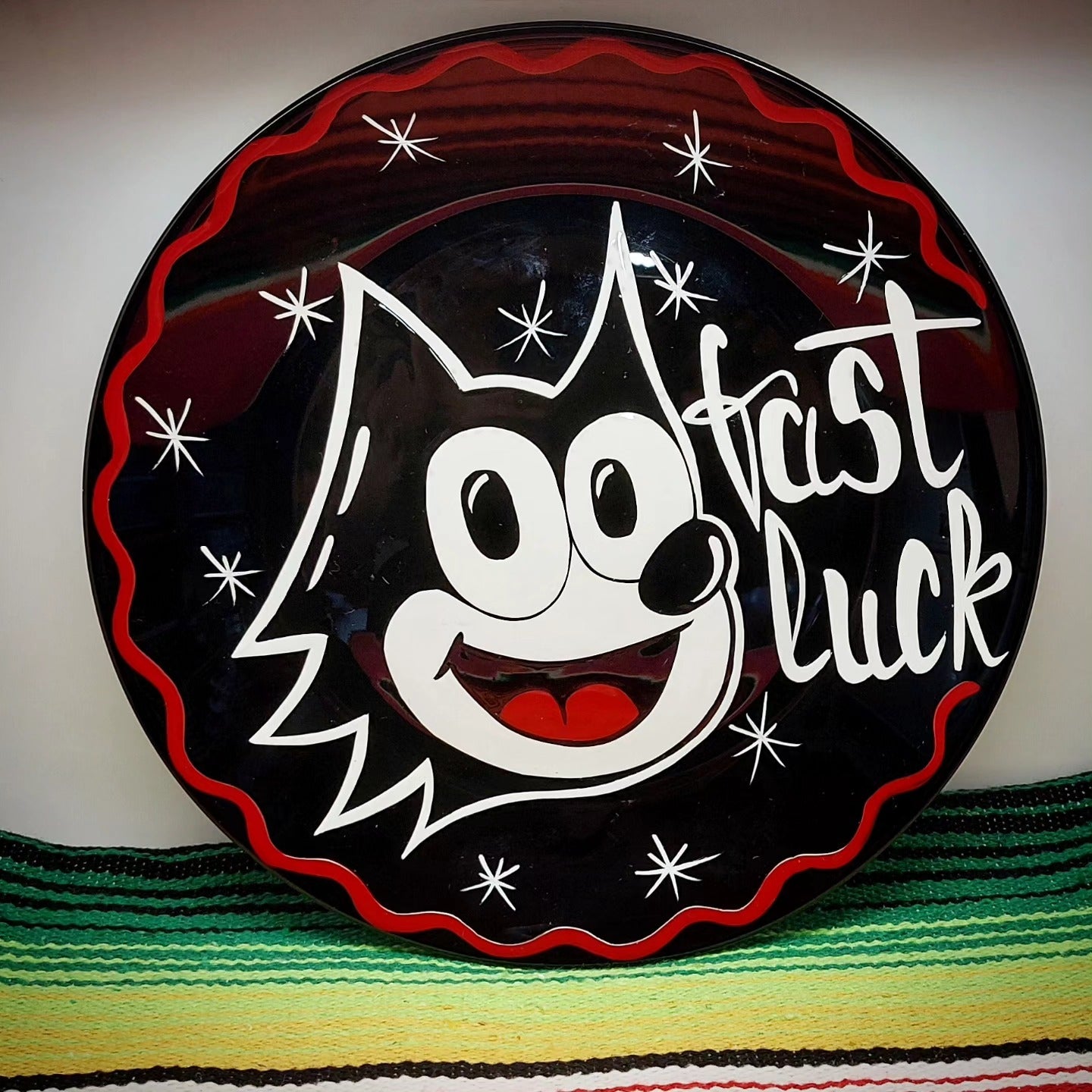 Stilgiganten Kustom Teller "MEOW - fast luck"