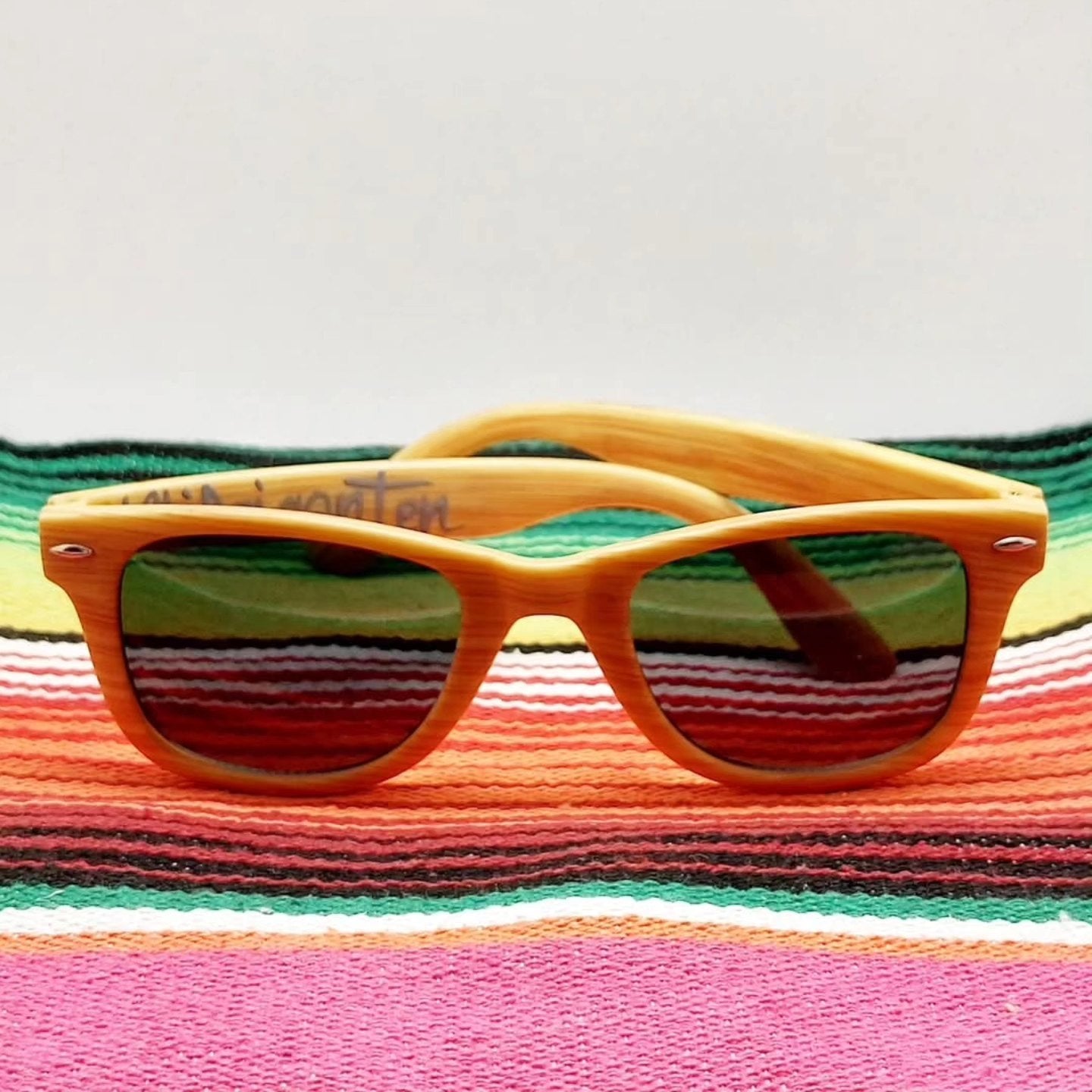 Stilgiganten Kustom Sonnenbrille "F.T.W - Bambus Stil"