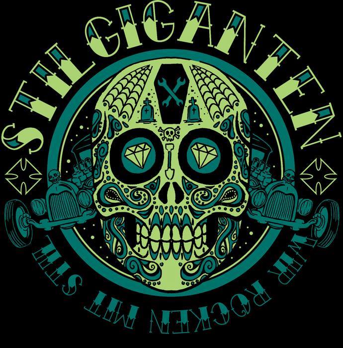 Stilgiganten Mädels T- Shirt "Green Sugarskull"