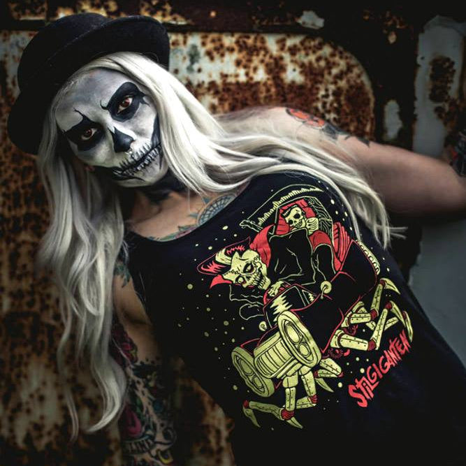 Stilgiganten Mädels Tanktop "Psycho Spider Rod"