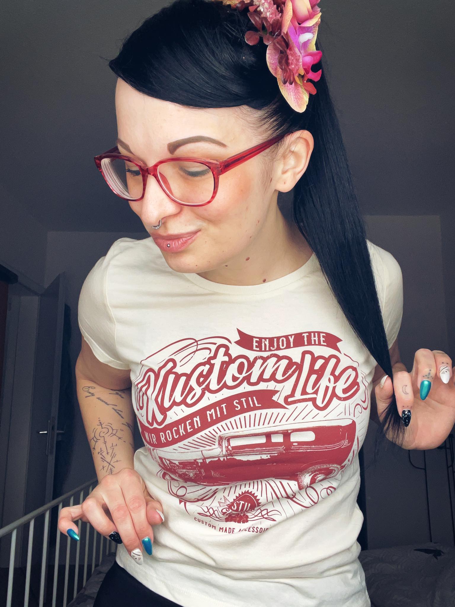 Stilgiganten Mädels T - Shirt "Enjoy the Kustom Life"