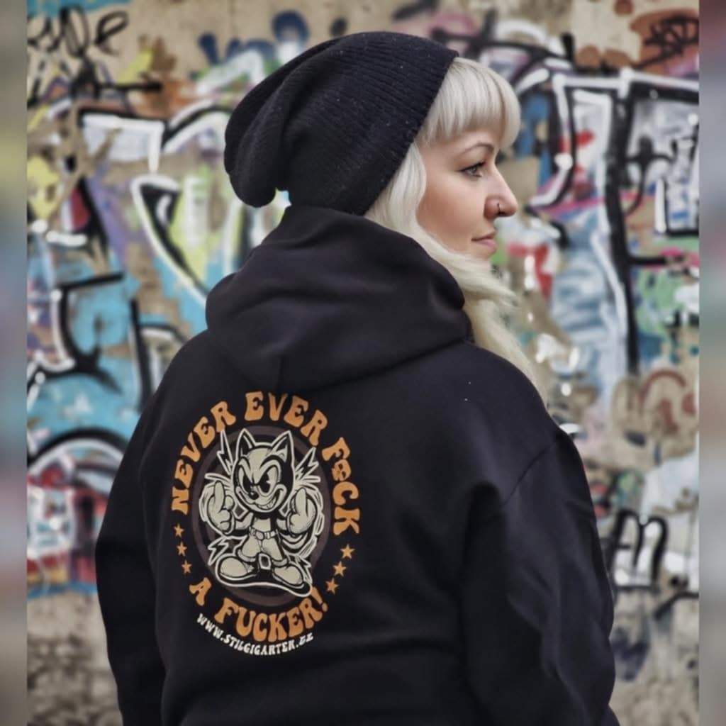 Stilgiganten Hoodie "NEVER EVER F*CK A F*CKER"