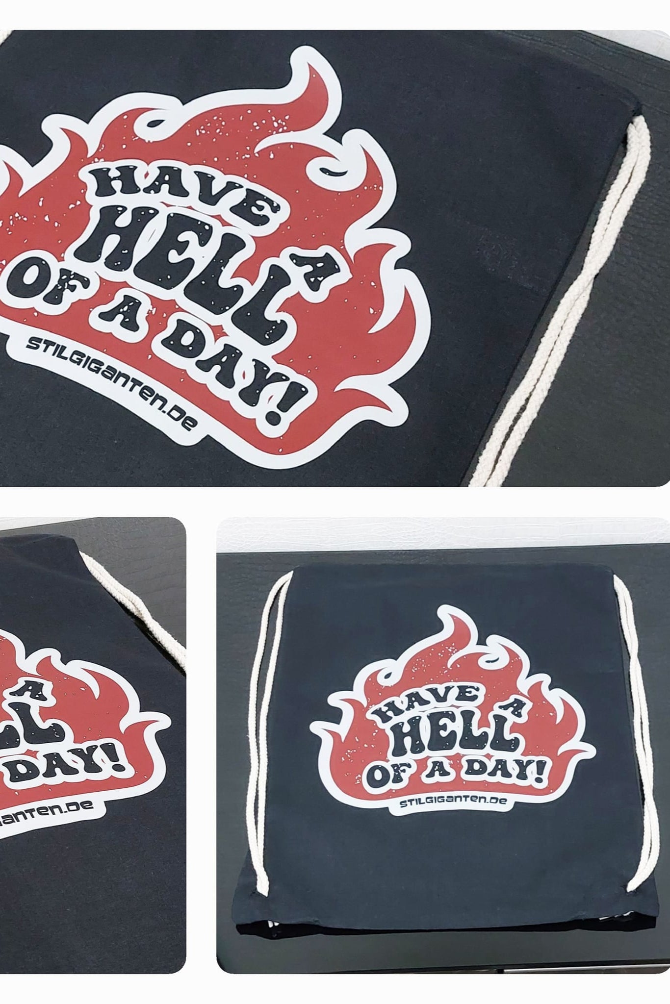 Stilgiganten Konzert-, Freizeit(Statement)beutel "Have A Hell Of A Day"