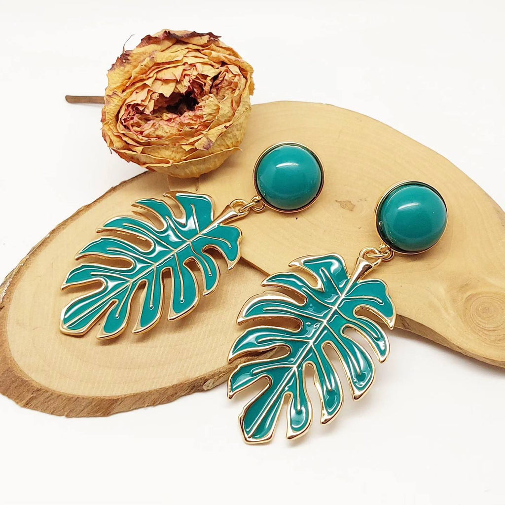 Wir rocken mit Stil - Ohrstecker "Monstera - Cool Vibes"