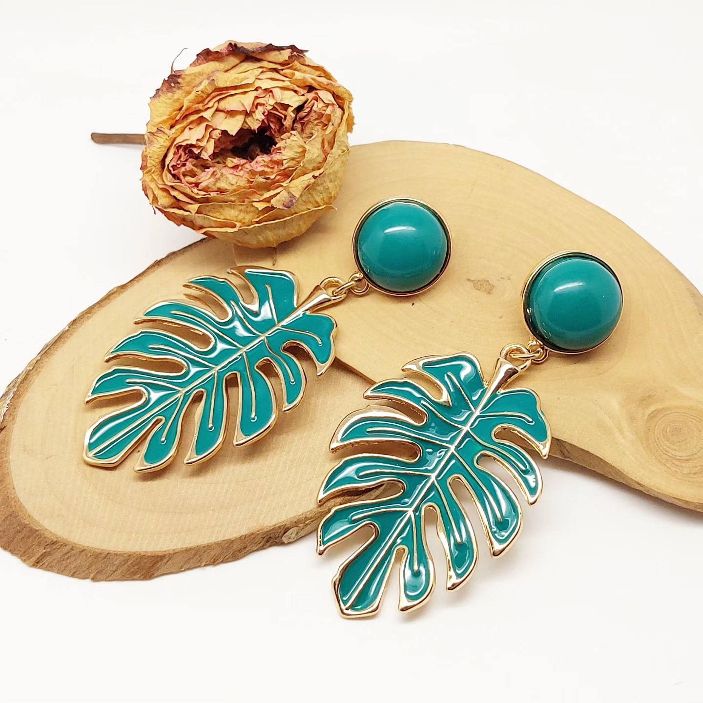 Wir rocken mit Stil - Ohrstecker "Monstera - Cool Vibes"