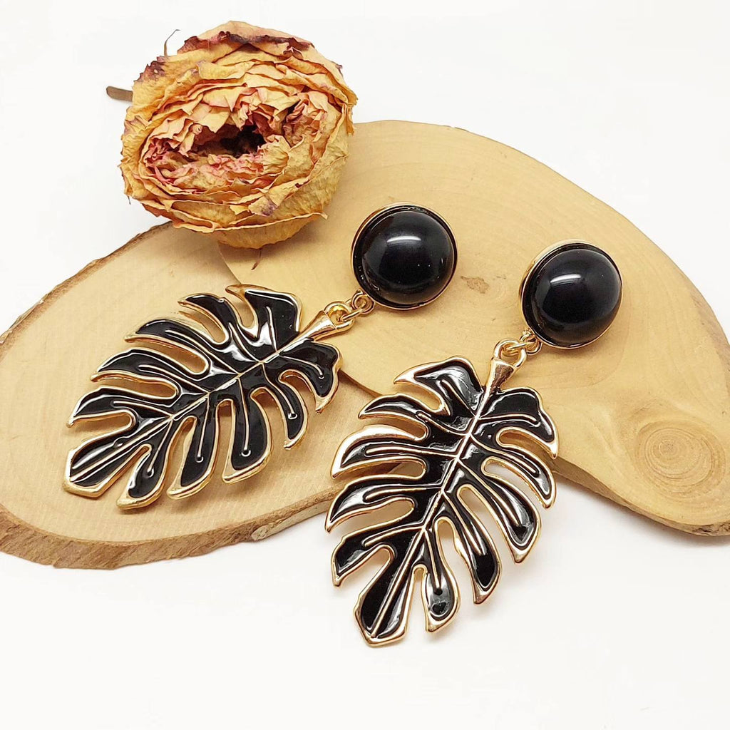 Wir rocken mit Stil - Ohrstecker "Monstera - Cool Vibes"