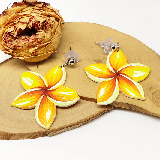 Wir rocken mit Stil - Ohrstecker "Frangipani Summer Babe"