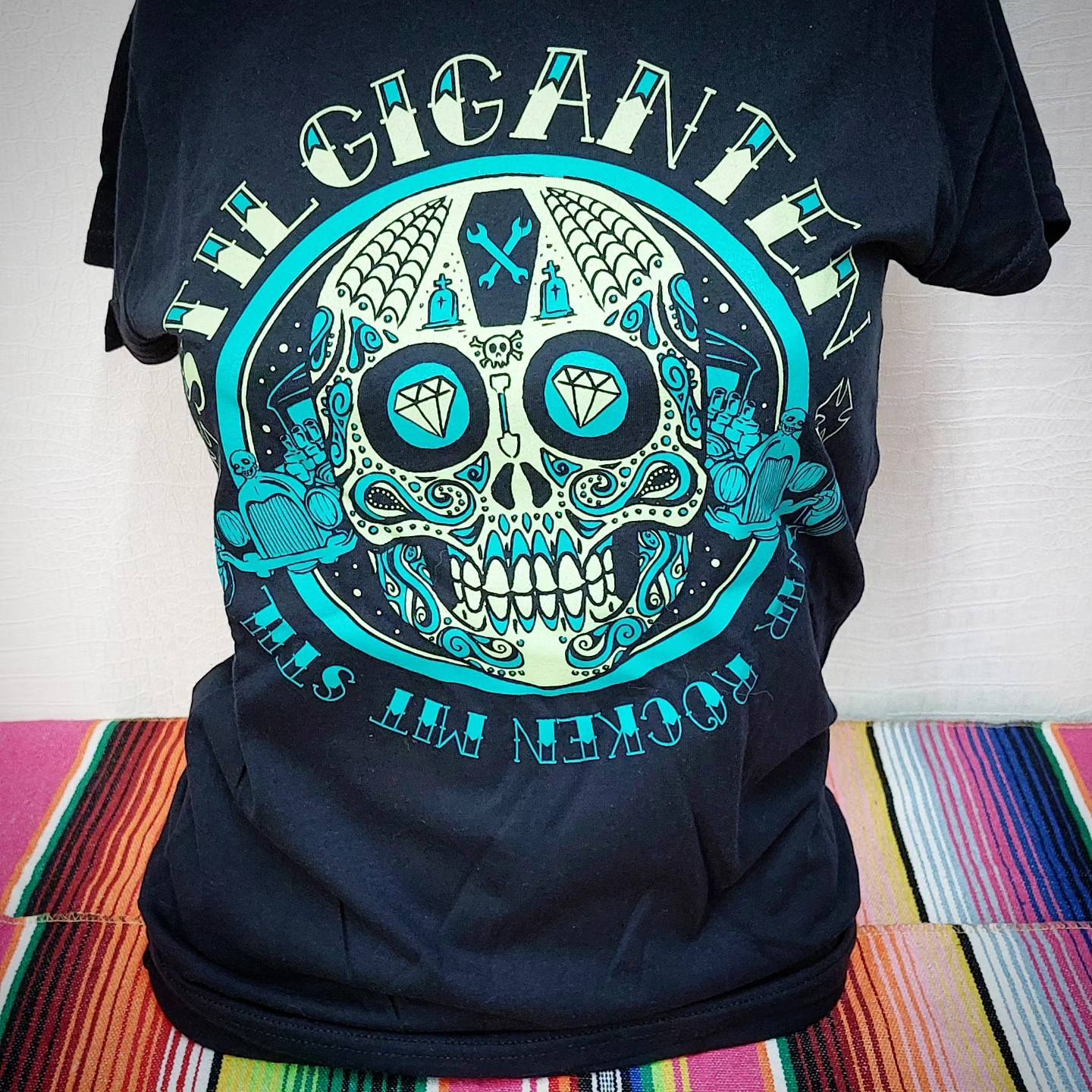 Stilgiganten Mädels T- Shirt "Green Sugarskull"