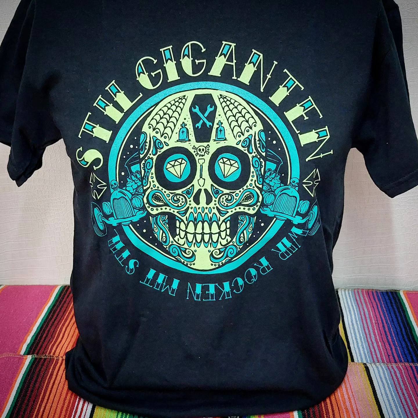 Stilgiganten Männer T - Shirt "Green Sugarskull"