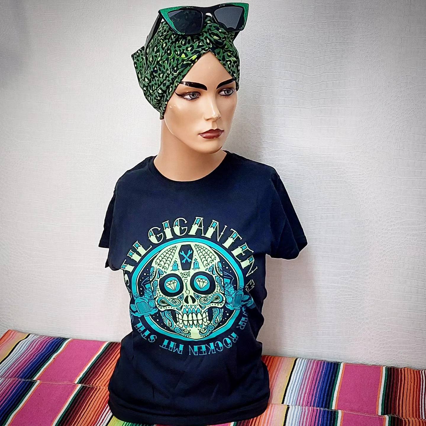 Stilgiganten Mädels T- Shirt "Green Sugarskull"