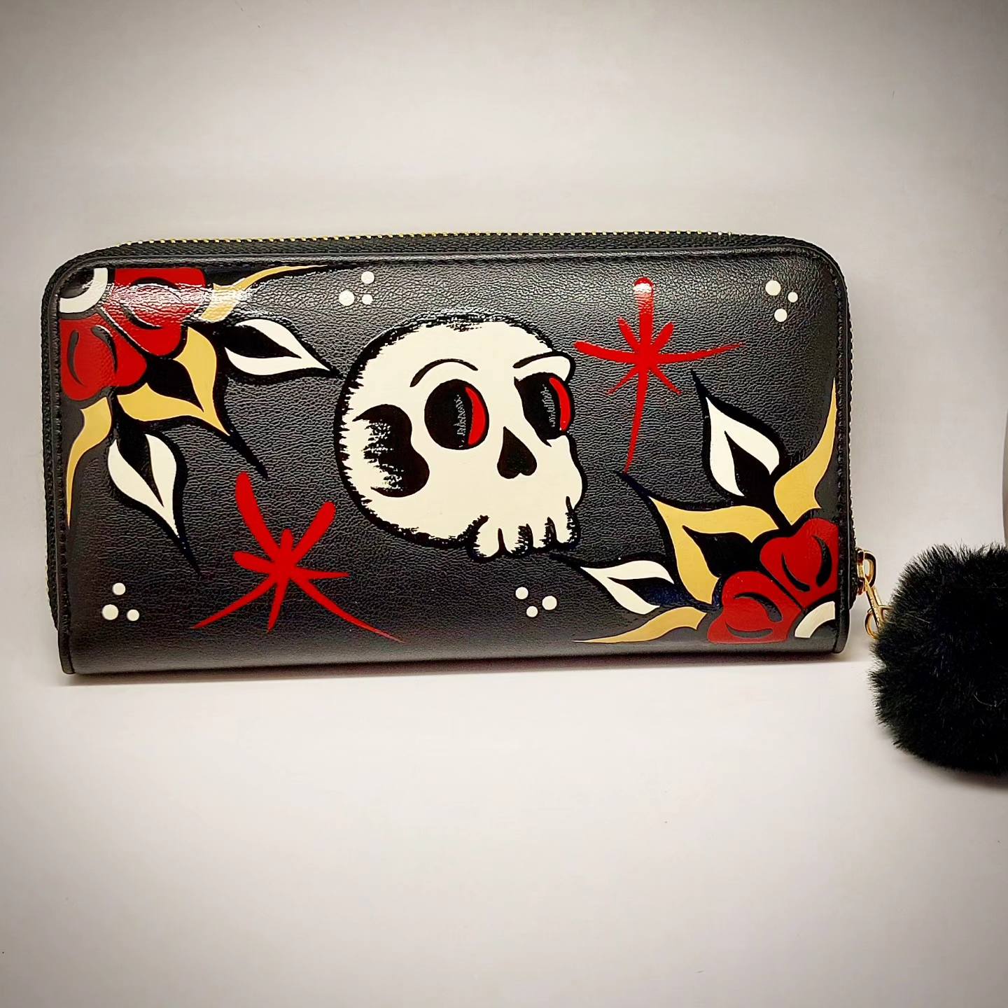 Stilgiganten Kustom Geldbeutel "Oldschool Skull"