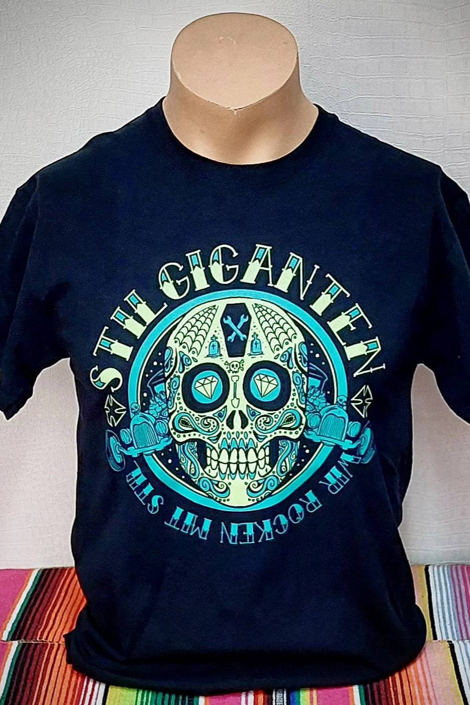 Stilgiganten Männer T - Shirt "Green Sugarskull"