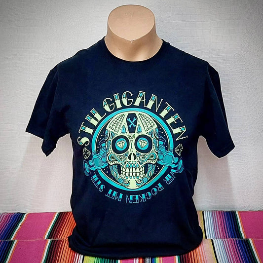 Stilgiganten Männer T - Shirt "Green Sugarskull"