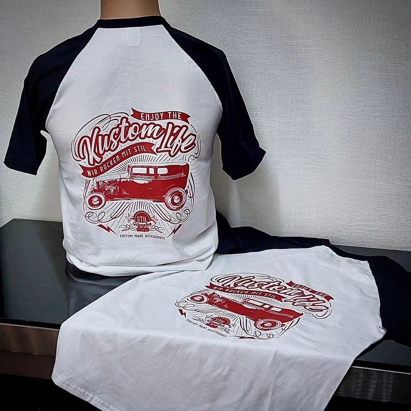 Stilgiganten Kustom T - Shirt "Baseball Vibes - Enjoy the Kustom Life"