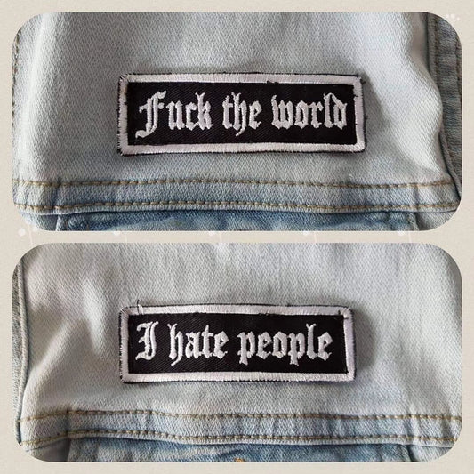 Aufnäher "F*ck the world / I hate people"