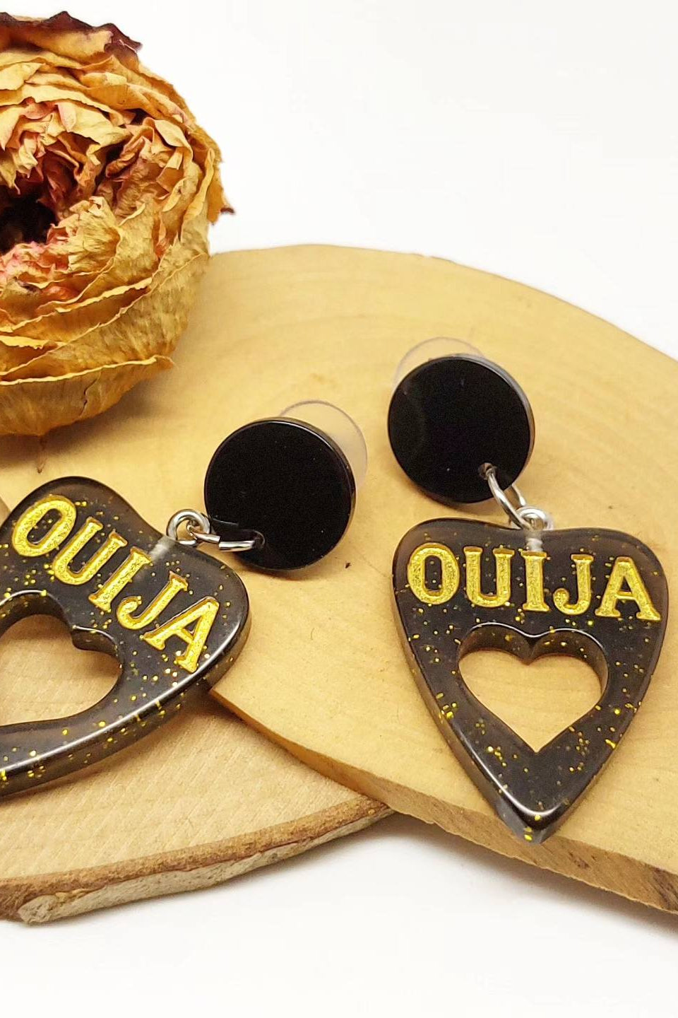Wir rocken mit Stil - Ohrstecker "Ouija Planchette Love"