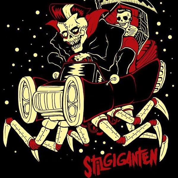 Stilgiganten Männer T - Shirt "Psycho Spider Rod"