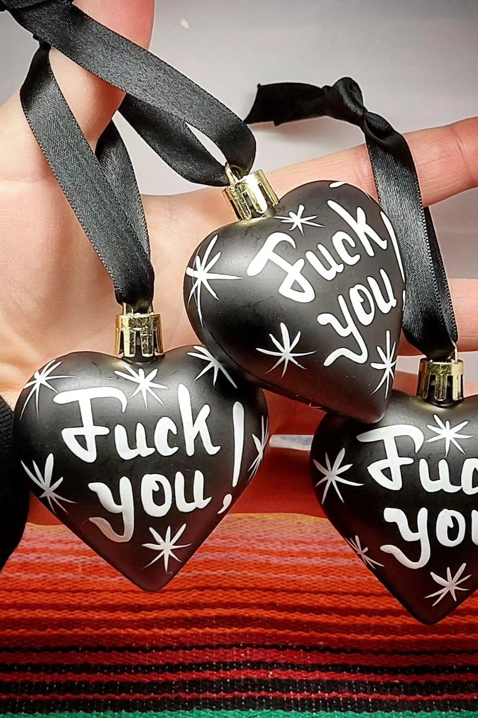 Stilgiganten Kustom Deko Hänger "Dark Heart - F*CK YOU"