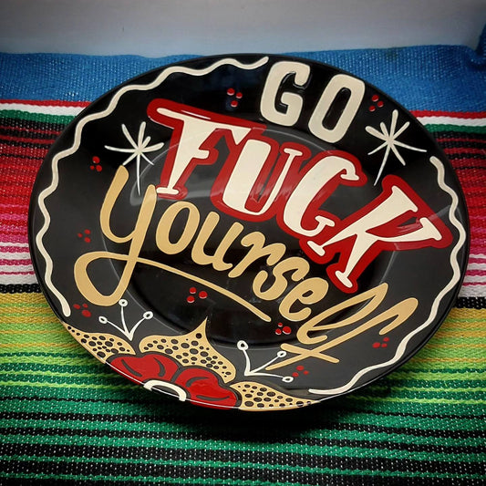 Stilgiganten Kustom Teller "GO F*CK YOURSELF"