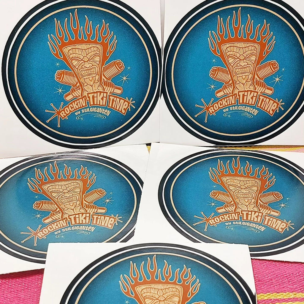 Stilgiganten Aufkleber "ROCKIN` TIKI TIME"