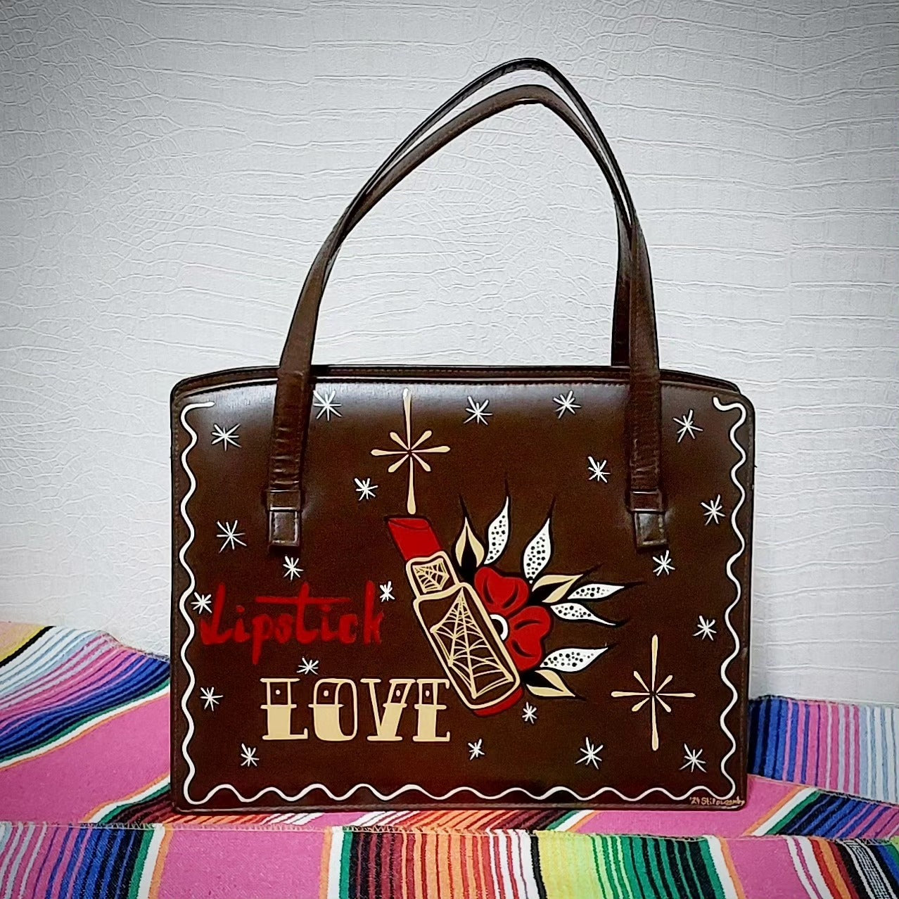 Stilgiganten Kustom Handtasche "Lipstick LOVE"