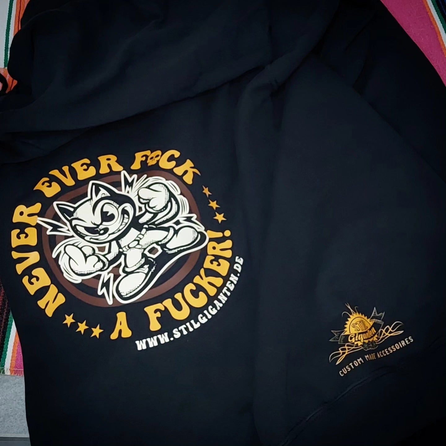 Stilgiganten Hoodie "NEVER EVER F*CK A F*CKER"