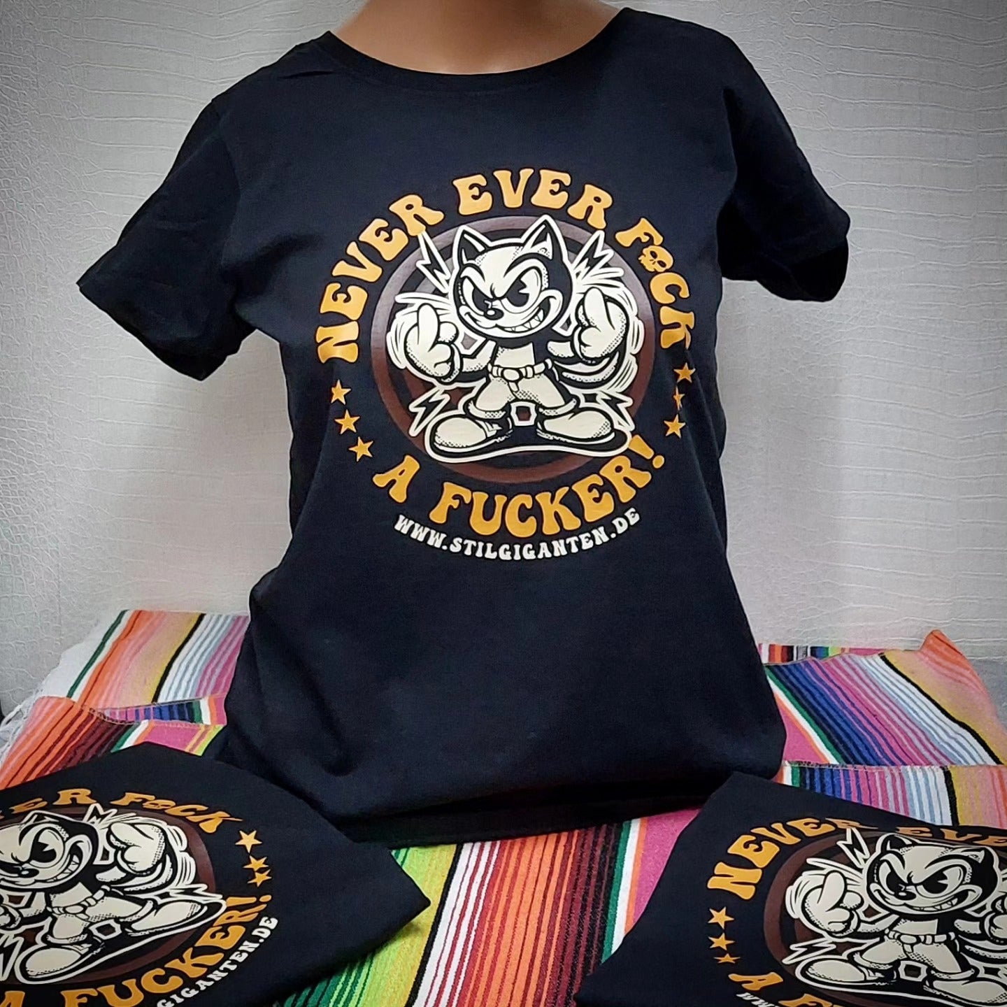 Stilgiganten Mädels T - Shirt " NEVER EVER F*CK A F*CKER"