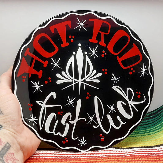 Stilgiganten Kustom Teller "HOT ROD fast luck"