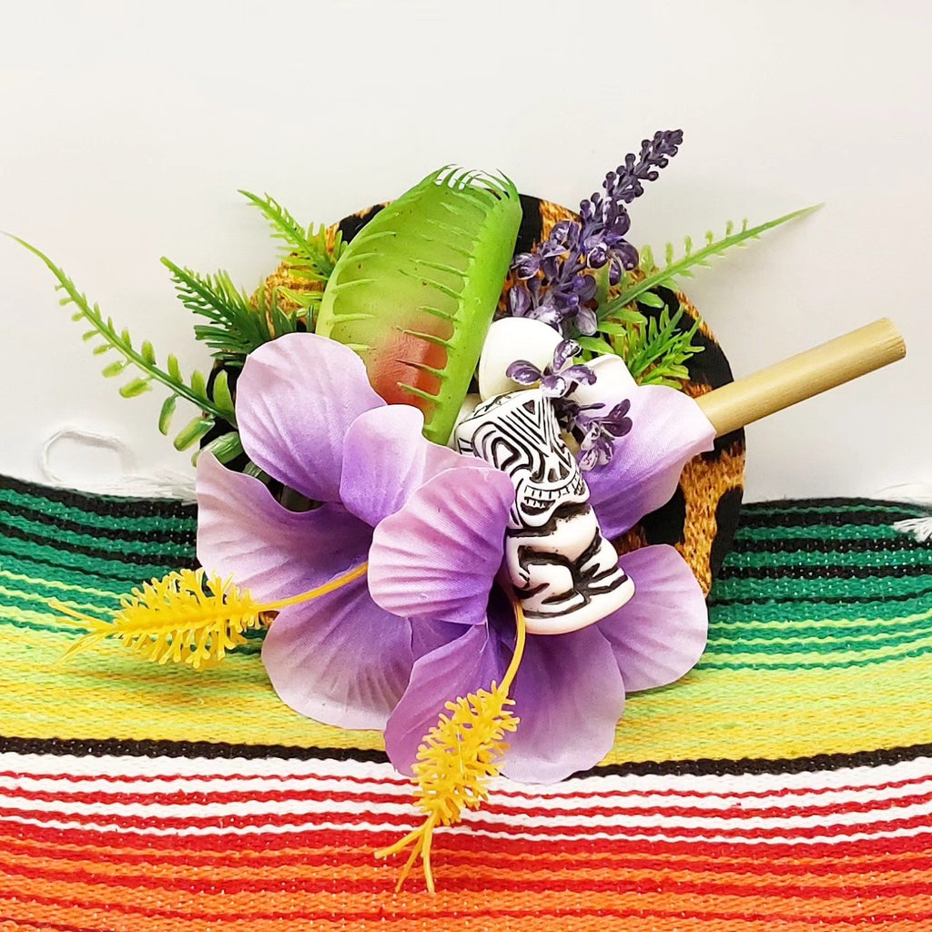Stilgiganten Headpiece "TIKI Wild Purple PinUp Dream"