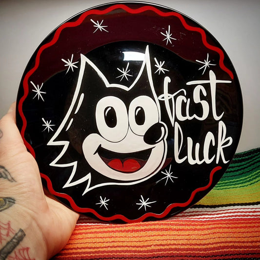 Stilgiganten Kustom Teller "MEOW - fast luck"