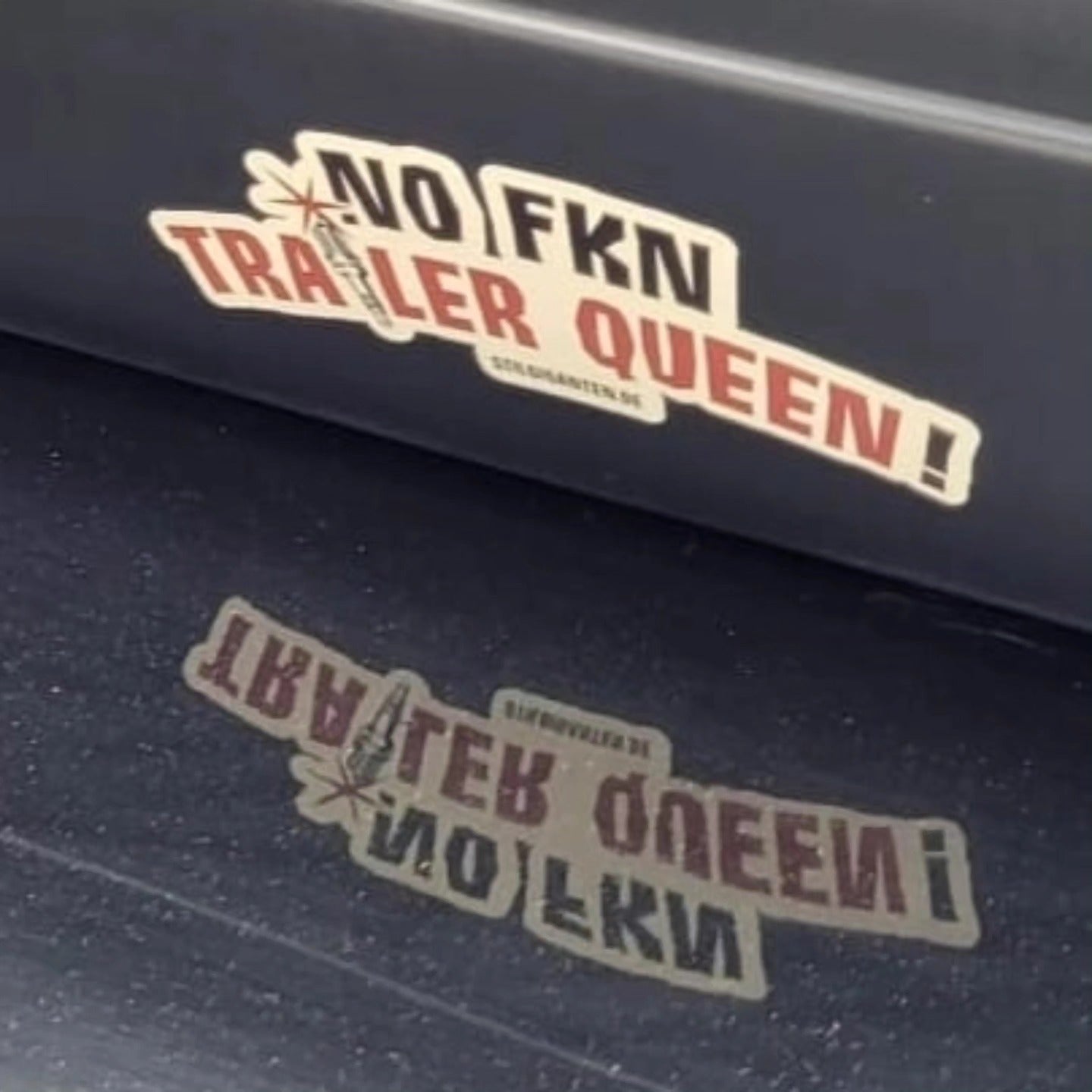 Stilgiganten Aufkleber "No Fkn Trailer Queen/lang"