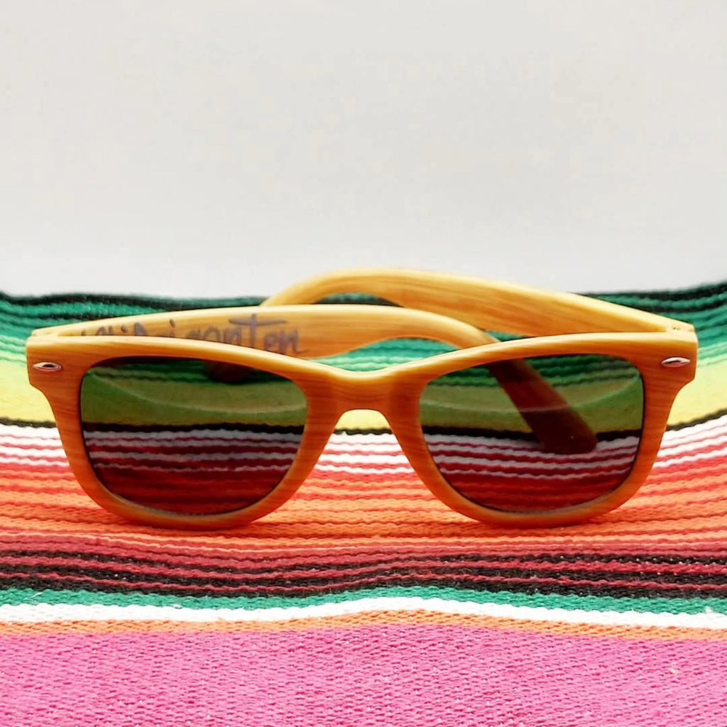 Stilgiganten Kustom Sonnenbrille "F.T.W - Bambus Stil"