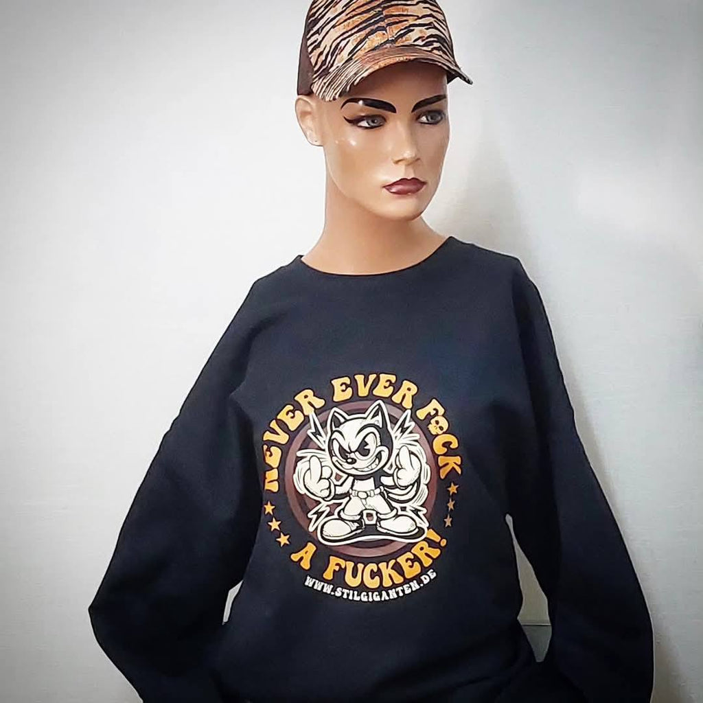 Stilgiganten Sweat Pullover Unisex "NEVER EVER F*CK A F*CKER"