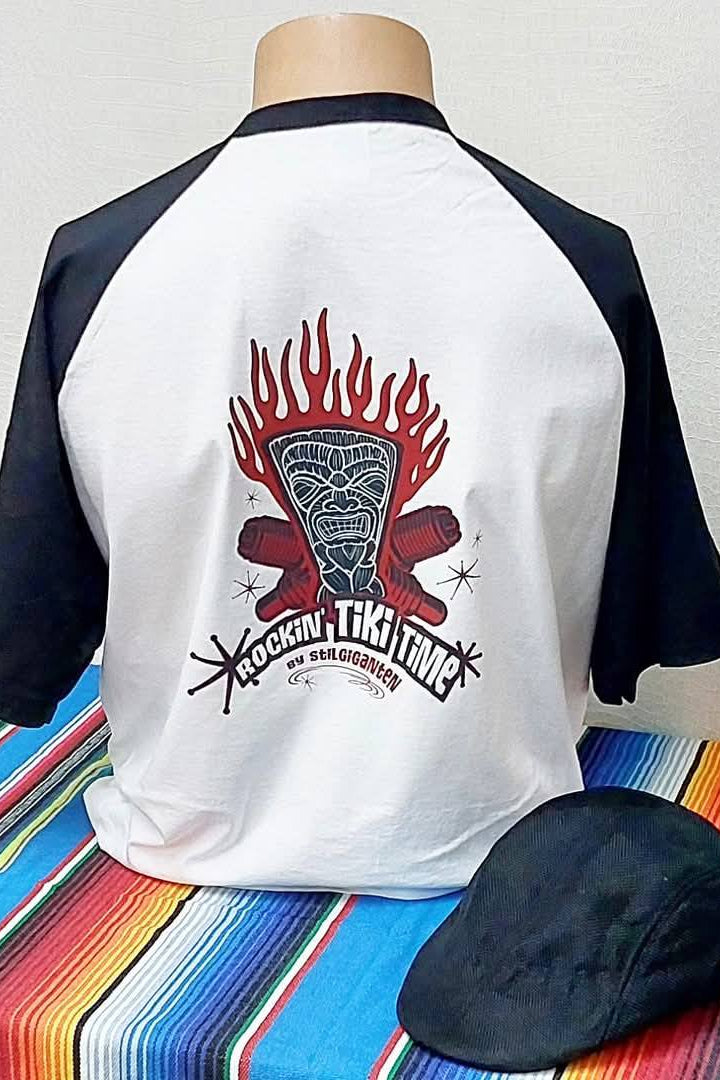Stilgiganten Kustom T - Shirt "Baseball Vibes - Rockin' Tiki Time"