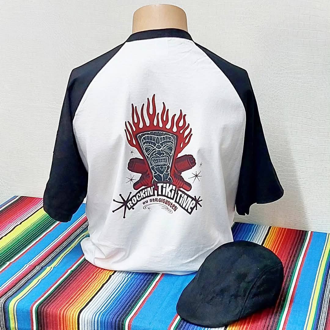 Stilgiganten Kustom T - Shirt "Baseball Vibes - Rockin' Tiki Time"