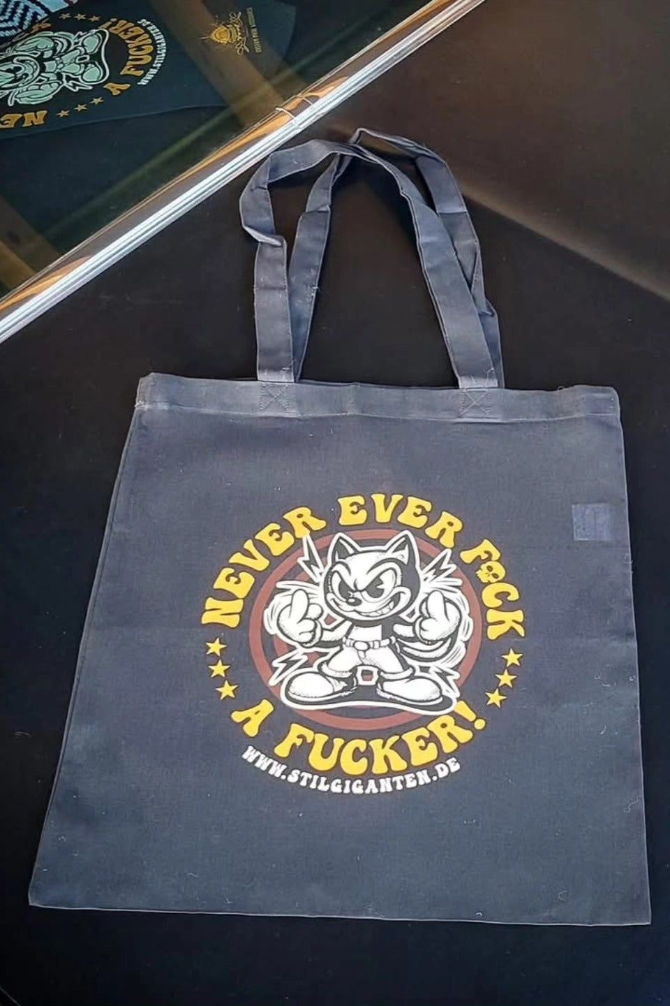 Stilgiganten Kustom Baumwolltasche "Never Ever F*ck A F*cker"