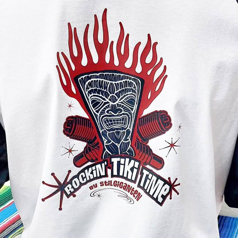 Stilgiganten Kustom T - Shirt "Baseball Vibes - Rockin' Tiki Time"