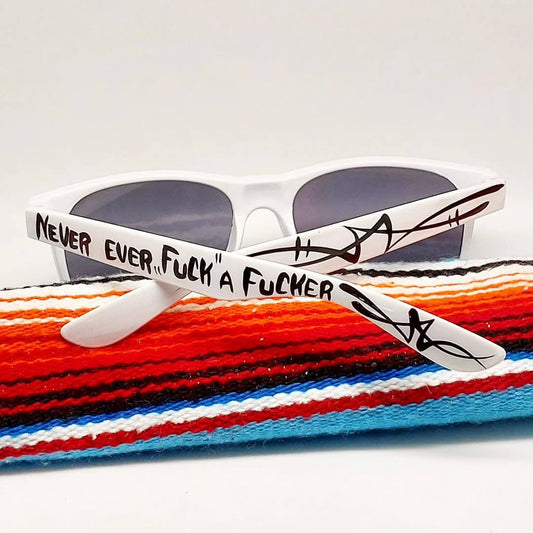 Stilgiganten Kustom Sonnenbrille "NEVER EVER F*CK A F*CKER"
