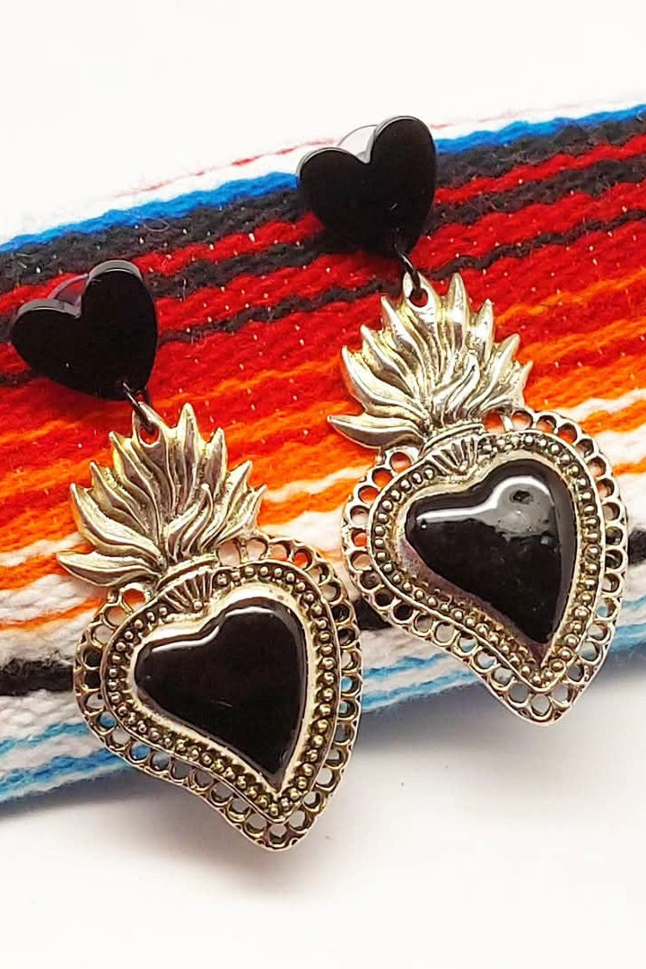 Stilgiganten Kustom Ohrstecker "Crazy Dark LOVE"