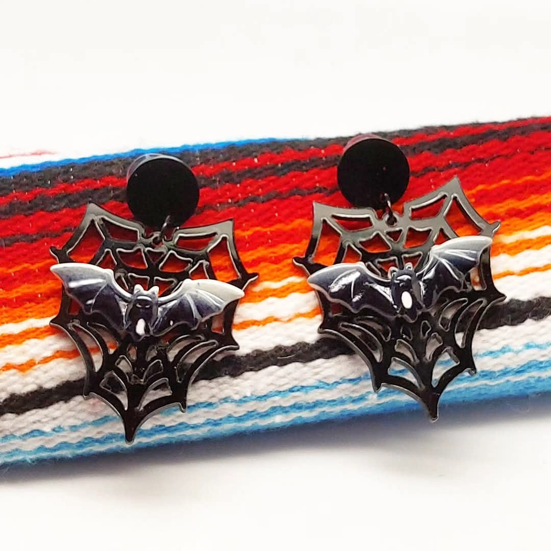 Stilgiganten Kustom Ohrstecker "DARK BATS"