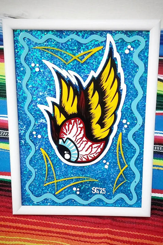 Stilgiganten Kustom Deko Accessoire "Kustom Bilderrahmen - Bad Flyin` Eyeball"