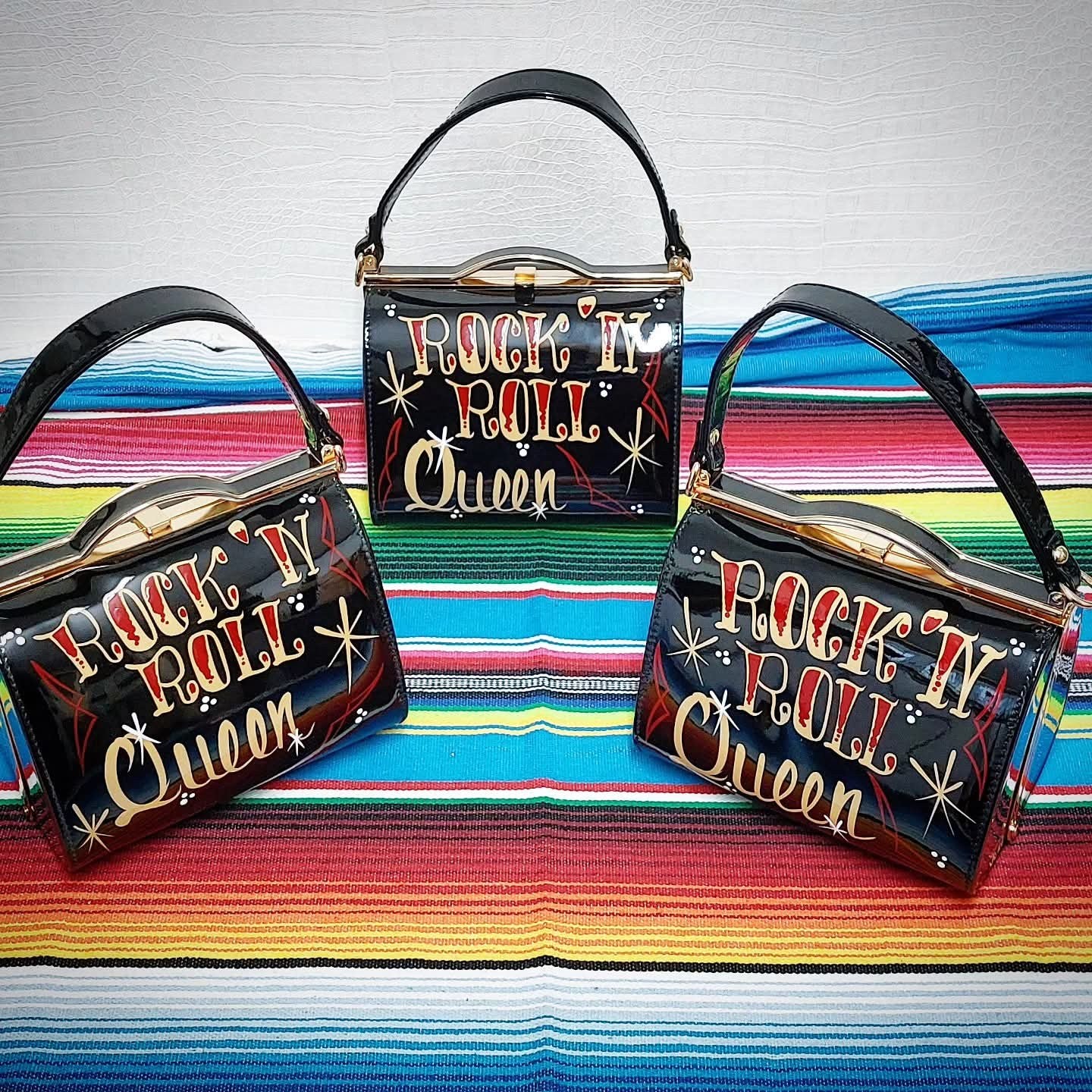 Stilgiganten Kustom Handtasche "ROCK 'N ROLL QUEEN"