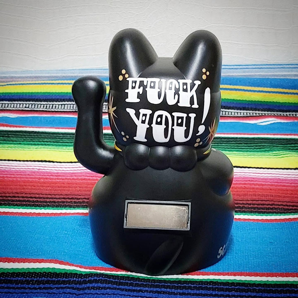 Große Stilgiganten Kustom Winke Katze "F*CK YOU"