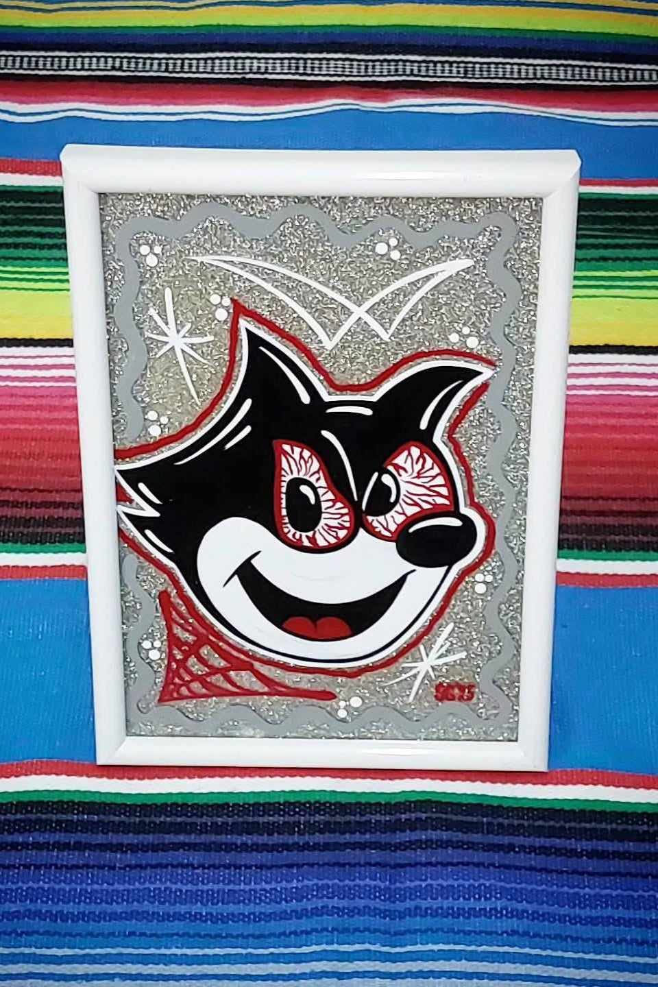 Stilgiganten Kustom Deko Accessoire "Kustom Bilderrahmen - Bad Cat"