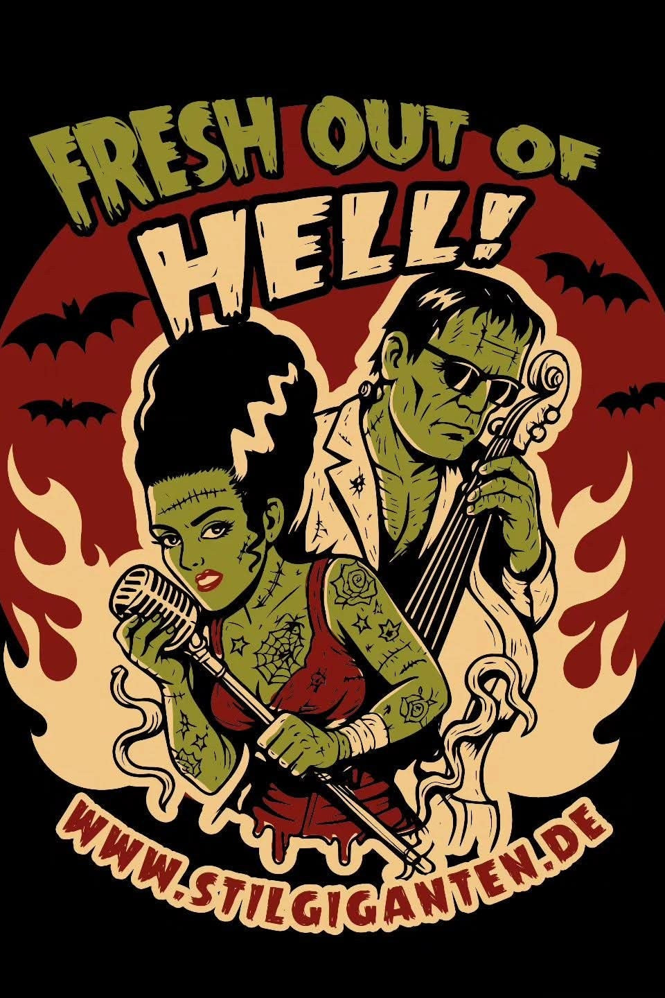 Stilgiganten Männer T - Shirt "FRESH OUT OF HELL"