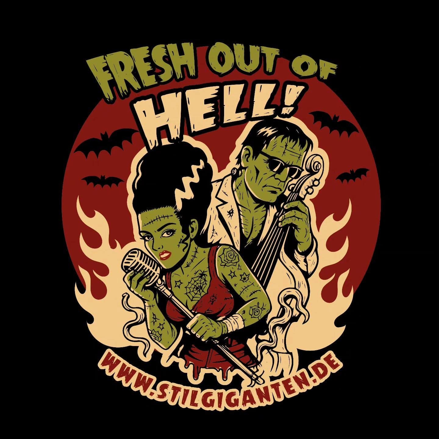 Stilgiganten Mädels T - Shirt "FRESH OUT OF HELL"